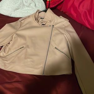 Pink leather jacket